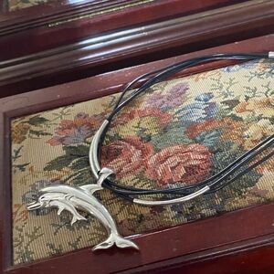 Silver Dolphin Pendant Necklace